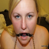 Gagged and humiliated amateur slaves