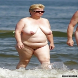 Mature Nudist Moms on holiday snaps
