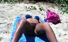 Beach Babe Getting A Tan