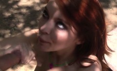 Redhead Ginger Hottie Loving Outdoor Sex