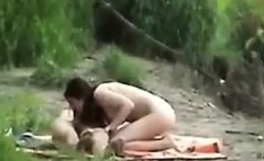 Horny Couple Being Spied On At The Beach