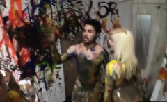 College teens bodypaint party ends in groupsex with the boys