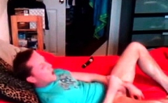 Boyfriend exposed on webcam jerking off