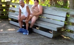 Older Gays Have Sex In Public Park