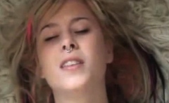 Teen face as she masturbates