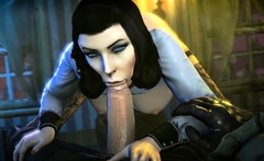 This BioShock Naughty 3D Elizabeth Loves a Huge Thick Cock