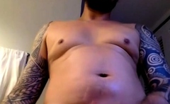 Chubby Inked Str8 Guy Cums Fast On Cam #13