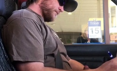 Horny Guy Bustin A Nut At The Bank ( Hands Free Public Cum )