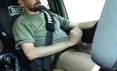 Str8 French Trucker Jerks His Cock While Driving