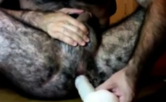 Hairy Guy And His Dildo