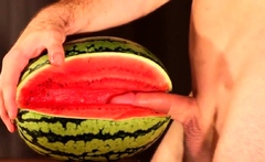 Water Melon Cum - Fucking A Melon And Cumming