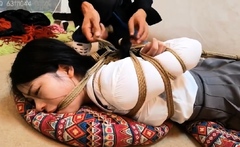 Chinese Bondage - Hogtied &amp; Rope Gagged