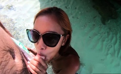 Thai amateur GF sex on deserted island