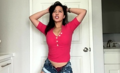 Webcam Asian chick anal masturbation tease