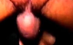 Hot Black cock fucking bareback through Gloryhole