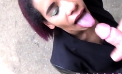 Half black teen Lara Luana fucked outdoors